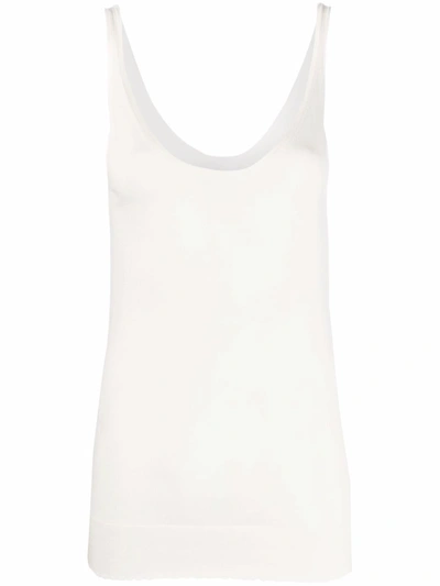 Shop Chloé Wool Sleeveless Top In White