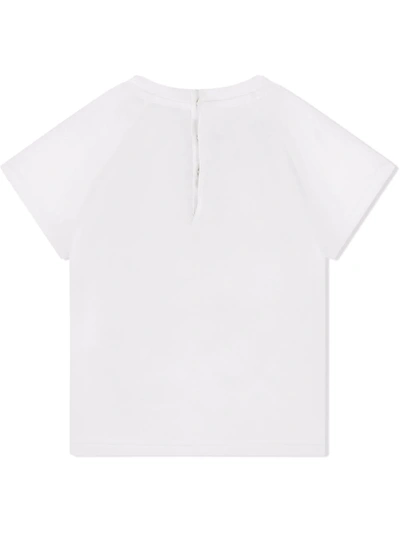 Shop Dolce & Gabbana Mini-leopard Cotton T-shirt In White