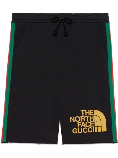 Shop Gucci X The North Face Track Shorts In Black