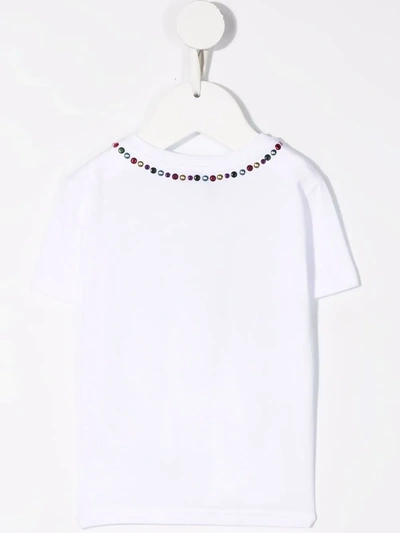 Shop Dolce & Gabbana Studded Logo T-shirt In White