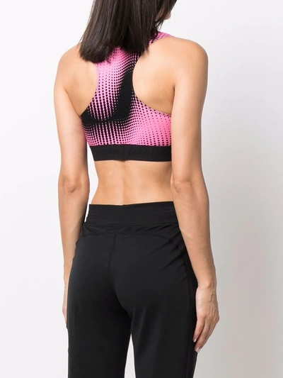Shop Rabanne Graphic-print Racerback Cropped Top In Pink