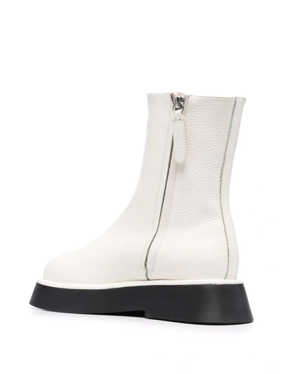 Shop Wandler Leather Ankle Boots In White