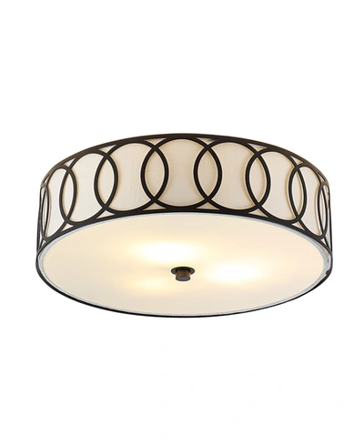 Jonathan Y Aubrey 3-light Led Flush Mount In Black