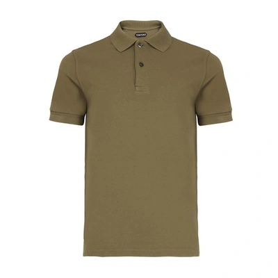 Shop Tom Ford Tennis Piquet Polo In Md Grn Sld