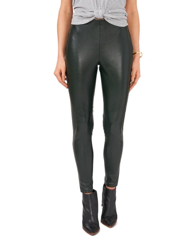 Shop Vince Camuto Faux-leather Skinny Pants In Port