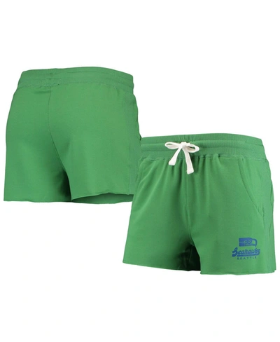 Shop Junk Food Women's Green Seattle Seahawks Tri-blend Shorts