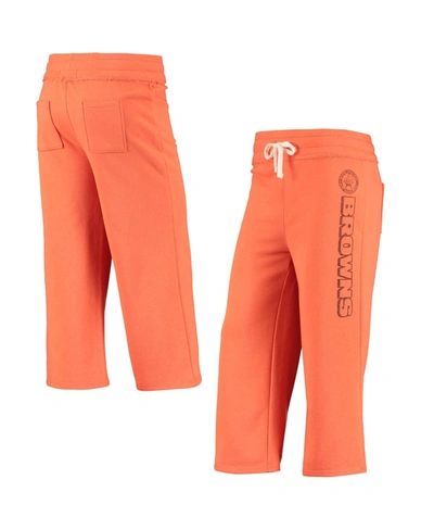 Junk Food Orange Cleveland Browns Cropped Pants In Orange