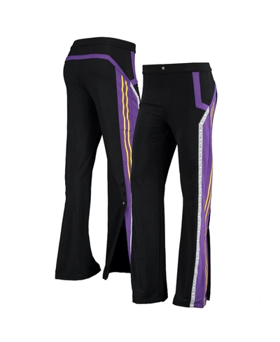 Shop Qore Women's Black, Purple Los Angeles Lakers Nostalgic Tracksuit Pants In Black/purple