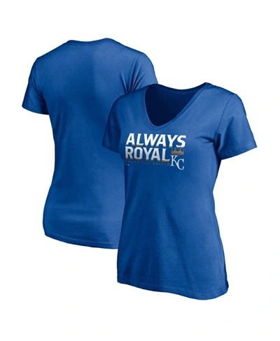 Fanatics Branded Royal Kansas City Royals Hometown V-neck T-shirt In Royal