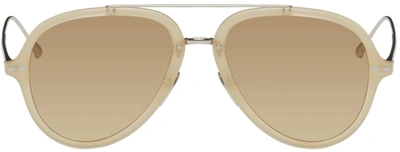 Shop Isabel Marant Beige & Silver Kamille Sunglasses In 0qhp Yllw P