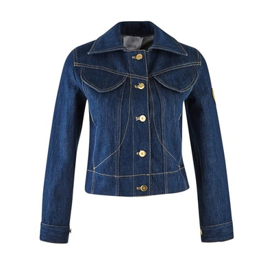 Shop Patou Iconic Denim Jacket In Rodeo Blue