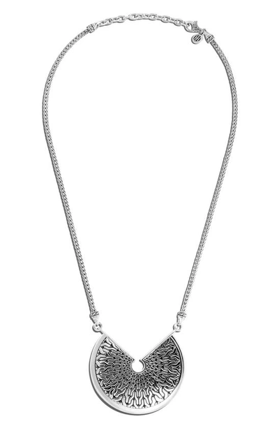 Shop John Hardy Classic Chain Radial Statement Necklace In Silver