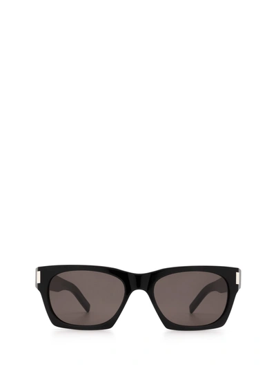 Shop Saint Laurent Sl 402 Black Sunglasses