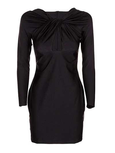 Shop Coperni Cut Out Draped Dress In Black