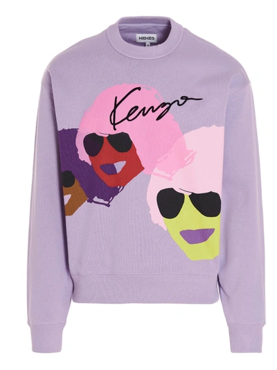 Shop Kenzo Sweatshirt In Purple
