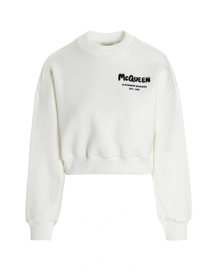 Shop Alexander Mcqueen Tess Sweatshirt In White