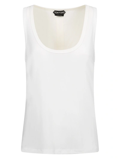 Shop Tom Ford Ribbed Top In White