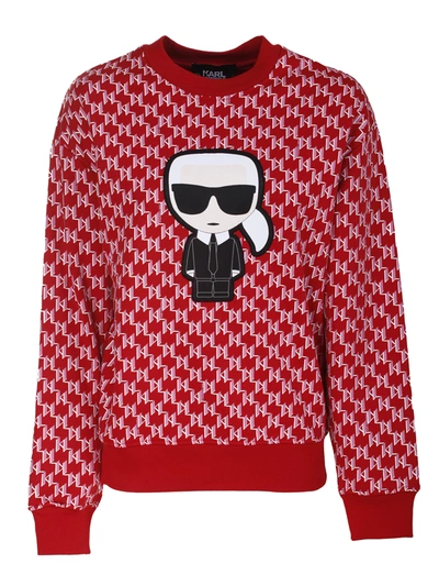 Shop Karl Lagerfeld Sweatshirt In Rosso