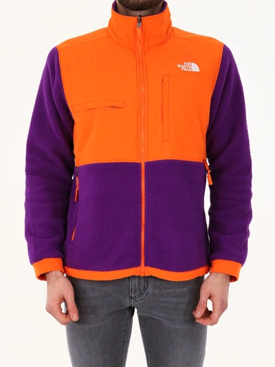 Shop The North Face Denali 2 Orange And Purple Jacket