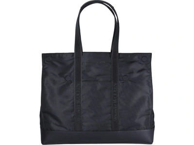 Shop Alexander Mcqueen Logo Band Tote Bag In Black