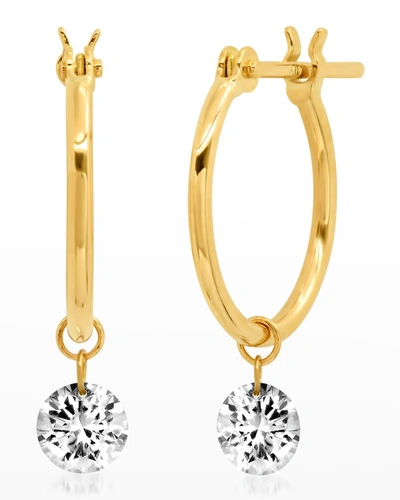 Shop Nicha Jewelry One-diamond Hoop Earrings