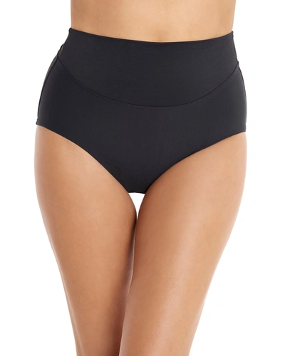 Shop Amoressa By Miraclesuit Martini High-waist Bikini Bottoms In Black