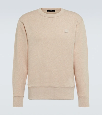 Shop Acne Studios Cotton Crewneck Sweatshirt In Oatmeal Melange