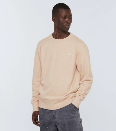 Shop Acne Studios Cotton Crewneck Sweatshirt In Oatmeal Melange