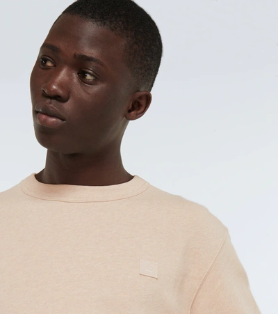 Shop Acne Studios Cotton Crewneck Sweatshirt In Oatmeal Melange