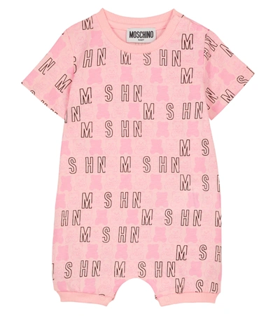 Shop Moschino Baby Set Of 2 Jersey Bodysuits In Sugar Toy Logo