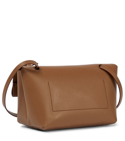 Shop Acne Studios Alexandria Mini Leather Crossbody Bag In Camel Brown