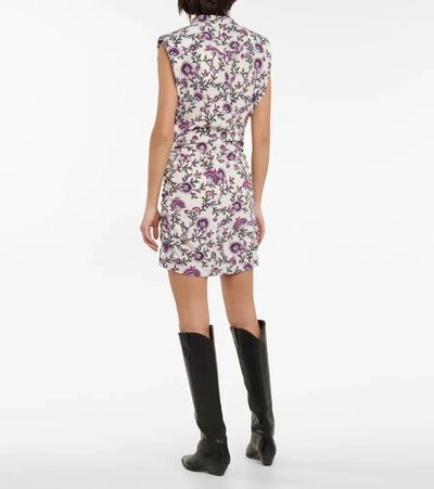 Isabel Marant Bemaya Floral Silk-blend Minidress In Ecru