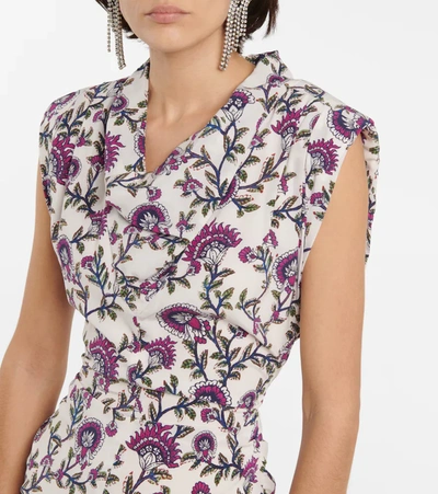 Isabel Marant Bemaya Floral Silk-blend Minidress In Ecru