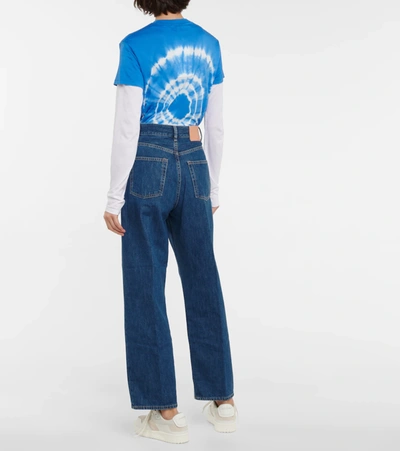 Shop Acne Studios High-rise Straight Jeans In Dark Blue