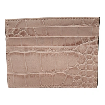 Pre-owned Etro Leather Card Wallet In Pink