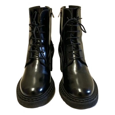 Pre-owned & Other Stories & Stories Leather Ankle Boots In Black
