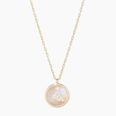 Shop Astrology Zodiac Necklace - Leo In Gold/leo
