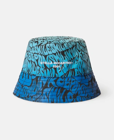 Shop Stella Mccartney Cotton Bucket Hat In Blue