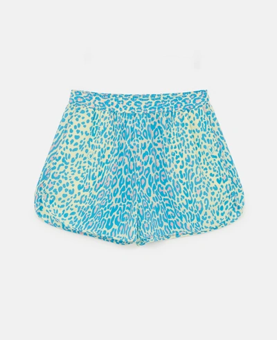 Shop Stella Mccartney Silk Shorts In Multicolour
