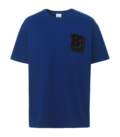 Shop Burberry Graphic Logo T-shirt In Blue