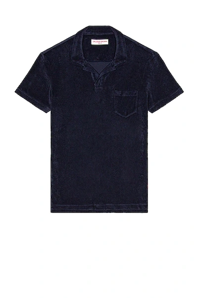 Shop Orlebar Brown Terry In Navy