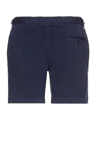 Shop Orlebar Brown Bulldog Cotton Twill In Navy