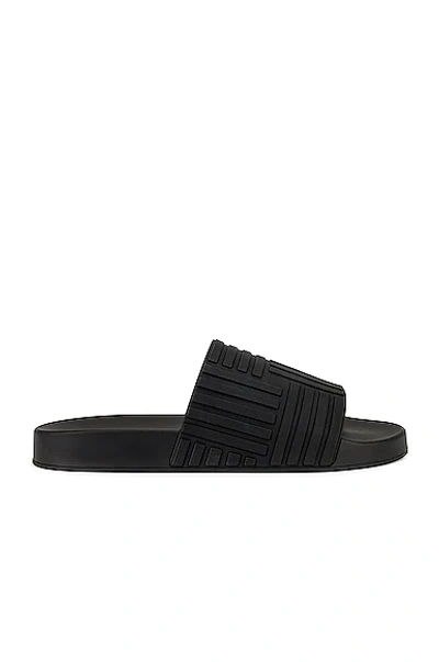 Shop Bottega Veneta The Slider Sandal In Black