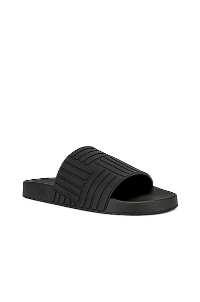Shop Bottega Veneta The Slider Sandal In Black