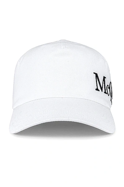 Shop Alexander Mcqueen Oversize Hat In Ivory & Black