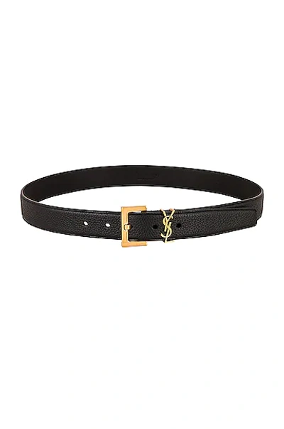 Saint Laurent Monogramme Belt In Noir