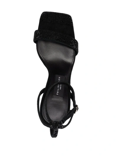 Shop Philipp Plein Strass-embellished Sandals In Schwarz