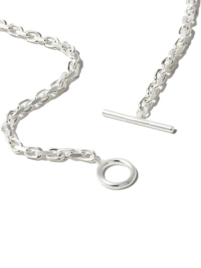 Shop All Blues Anchor T-bar Necklace In Silver