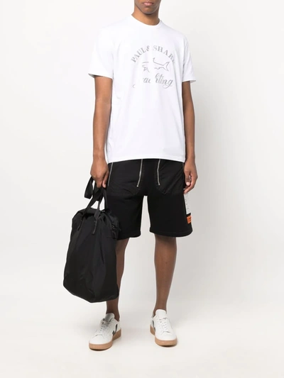 Paul & Shark Logo-print Cotton T-shirt In Weiss
