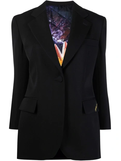 Shop Lanvin Fitted Single-breasted Jacket In Schwarz
